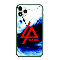 Чехол iPhone 11 Pro матовый Linkin Park blue smoke