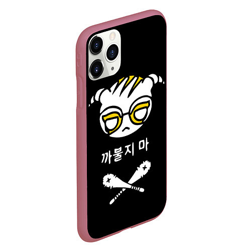 Чехол iPhone 11 Pro матовый Rainbow Six Siege: Dokkaebi / 3D-Малиновый – фото 2