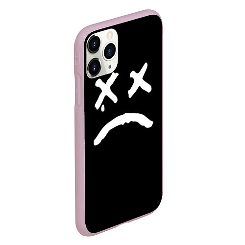 Чехол iPhone 11 Pro матовый Lil Peep: RIP Smile / 3D-Розовый – фото 2