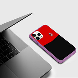 Чехол iPhone 11 Pro матовый АC Milan: R&B Sport, цвет: 3D-фиолетовый — фото 2