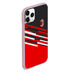 Чехол iPhone 11 Pro матовый АC Milan: R&G, цвет: 3D-розовый — фото 2