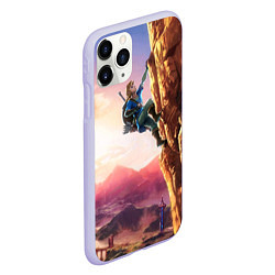 Чехол iPhone 11 Pro матовый Zelda Rock, цвет: 3D-светло-сиреневый — фото 2