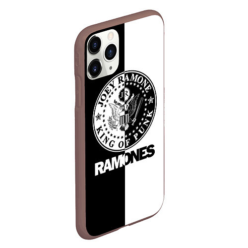 Чехол iPhone 11 Pro матовый Ramones B&W / 3D-Коричневый – фото 2
