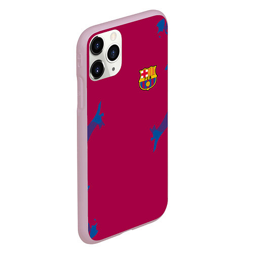 Чехол iPhone 11 Pro матовый FC Barcelona: Purple Original / 3D-Розовый – фото 2
