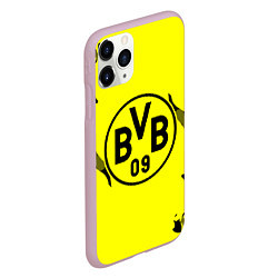 Чехол iPhone 11 Pro матовый FC Borussia Dortmund: Yellow & Black, цвет: 3D-розовый — фото 2