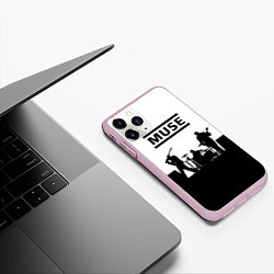 Чехол iPhone 11 Pro матовый Muse B&W, цвет: 3D-розовый — фото 2