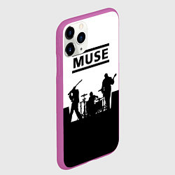 Чехол iPhone 11 Pro матовый Muse B&W, цвет: 3D-фиолетовый — фото 2