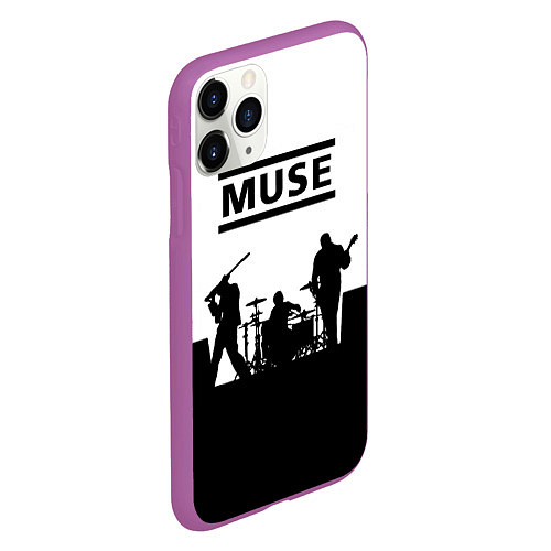 Чехол iPhone 11 Pro матовый Muse B&W / 3D-Фиолетовый – фото 2