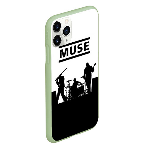 Чехол iPhone 11 Pro матовый Muse B&W / 3D-Салатовый – фото 2