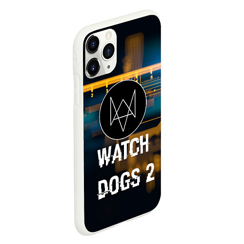 Чехол iPhone 11 Pro матовый Watch Dogs 2: Tech Scheme / 3D-Белый – фото 2