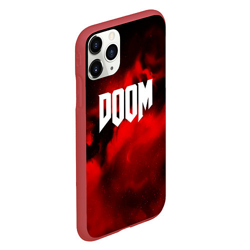 Чехол iPhone 11 Pro матовый DOOM: Red Fog / 3D-Красный – фото 2