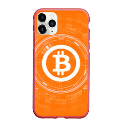 Чехол iPhone 11 Pro матовый Bitcoin Tech, цвет: 3D-красный