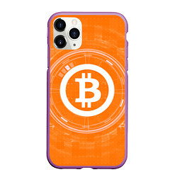 Чехол iPhone 11 Pro матовый Bitcoin Tech, цвет: 3D-фиолетовый