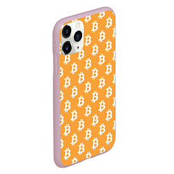 Чехол iPhone 11 Pro матовый BTC Pattern, цвет: 3D-розовый — фото 2