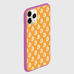 Чехол iPhone 11 Pro матовый BTC Pattern, цвет: 3D-фиолетовый — фото 2