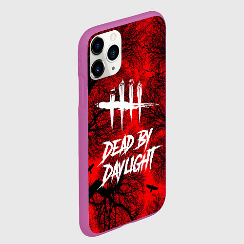 Чехол iPhone 11 Pro матовый Dead by Daylight / 3D-Фиолетовый – фото 2