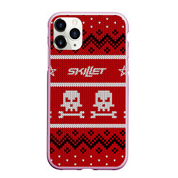 Чехол iPhone 11 Pro матовый Skillet: New Year, цвет: 3D-розовый