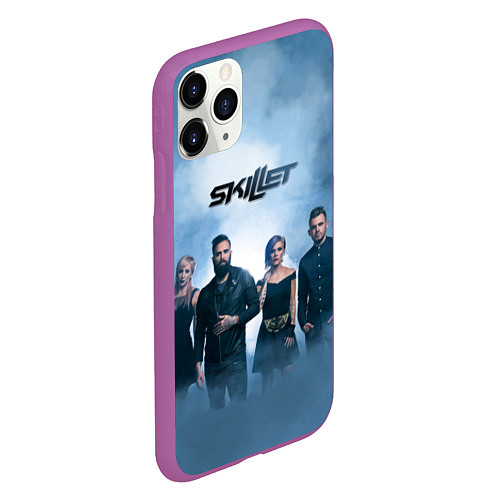 Чехол iPhone 11 Pro матовый Skillet: Smoke / 3D-Фиолетовый – фото 2