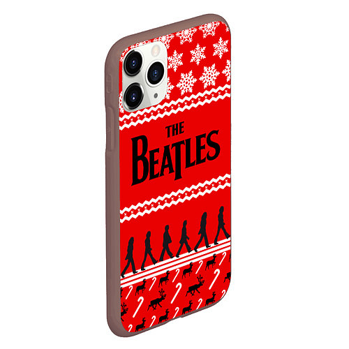 Чехол iPhone 11 Pro матовый The Beatles: New Year / 3D-Коричневый – фото 2