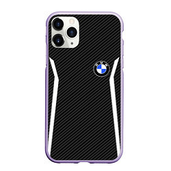 Чехол iPhone 11 Pro матовый BMW CARBON БМВ КАРБОН