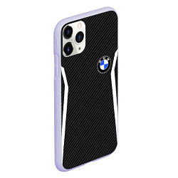 Чехол iPhone 11 Pro матовый BMW CARBON БМВ КАРБОН, цвет: 3D-светло-сиреневый — фото 2