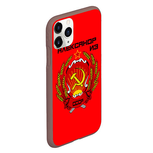 Чехол iPhone 11 Pro матовый Александр из СССР / 3D-Коричневый – фото 2