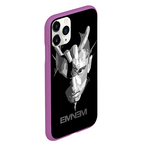 Чехол iPhone 11 Pro матовый Eminem B&G / 3D-Фиолетовый – фото 2