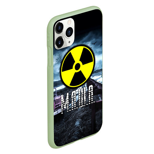 Чехол iPhone 11 Pro матовый STALKER - МАША / 3D-Салатовый – фото 2