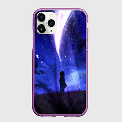 Чехол iPhone 11 Pro матовый Your Name, цвет: 3D-фиолетовый