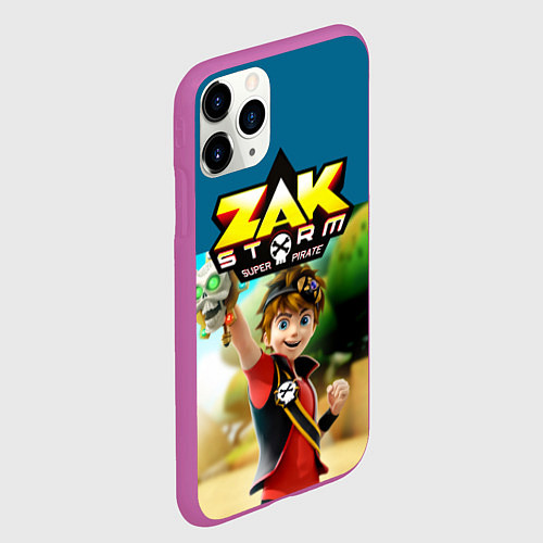 Чехол iPhone 11 Pro матовый Zak Storm / 3D-Фиолетовый – фото 2