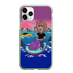 Чехол iPhone 11 Pro матовый Lil Pump on the water, цвет: 3D-салатовый