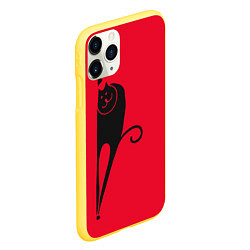 Чехол iPhone 11 Pro матовый Её котик, цвет: 3D-желтый — фото 2