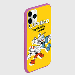 Чехол iPhone 11 Pro матовый Cuphead: Don't deal with the Devil, цвет: 3D-фиолетовый — фото 2