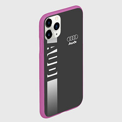 Чехол iPhone 11 Pro матовый Audi: Grey Sport, цвет: 3D-фиолетовый — фото 2