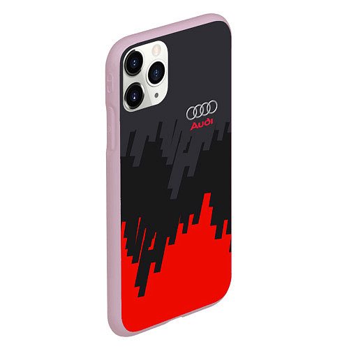 Чехол iPhone 11 Pro матовый Audi: Tricolor / 3D-Розовый – фото 2