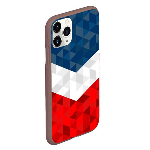Чехол iPhone 11 Pro матовый Форма России / 3D-Коричневый – фото 2