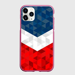 Чехол iPhone 11 Pro матовый Форма России, цвет: 3D-малиновый