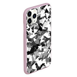 Чехол iPhone 11 Pro матовый Городской серый камуфляж, цвет: 3D-розовый — фото 2
