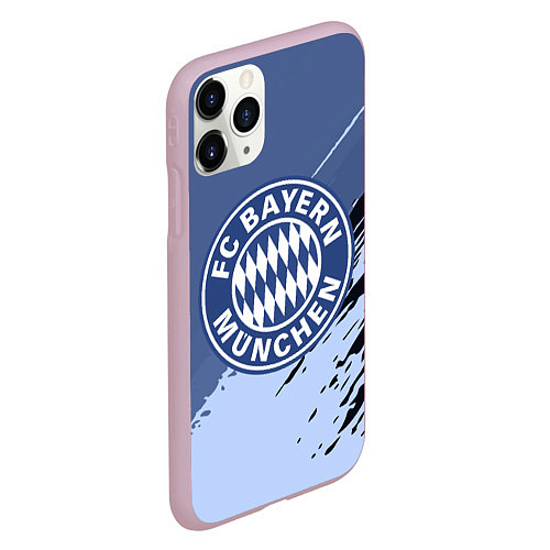 Чехол iPhone 11 Pro матовый FC Bayern Munchen: Abstract style / 3D-Розовый – фото 2