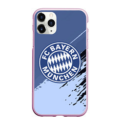 Чехол iPhone 11 Pro матовый FC Bayern Munchen: Abstract style, цвет: 3D-розовый