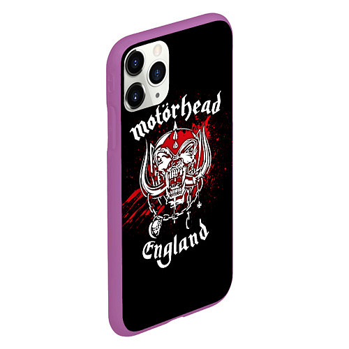 Чехол iPhone 11 Pro матовый Motorhead England / 3D-Фиолетовый – фото 2
