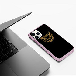 Чехол iPhone 11 Pro матовый Khabib: Gold Eagle, цвет: 3D-розовый — фото 2