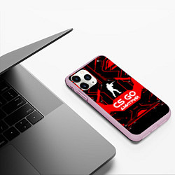 Чехол iPhone 11 Pro матовый CS:GO - Дмитрий, цвет: 3D-розовый — фото 2