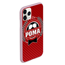 Чехол iPhone 11 Pro матовый Рома: звезда футбола, цвет: 3D-розовый — фото 2