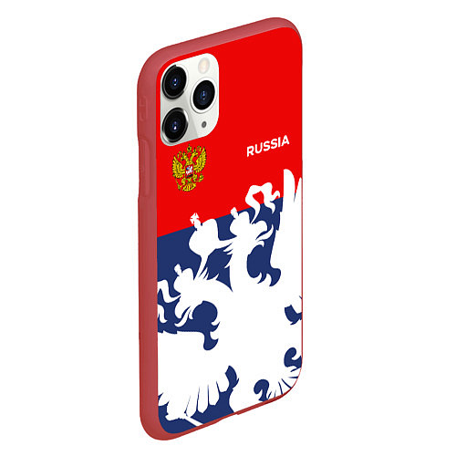 Чехол iPhone 11 Pro матовый Russian Style / 3D-Красный – фото 2