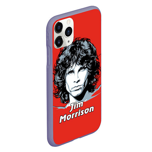 Чехол iPhone 11 Pro матовый Jim Morrison / 3D-Серый – фото 2