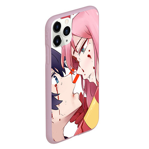 Чехол iPhone 11 Pro матовый Darling in the FranXX / 3D-Розовый – фото 2