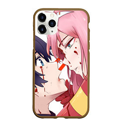 Чехол iPhone 11 Pro матовый Darling in the FranXX, цвет: 3D-коричневый