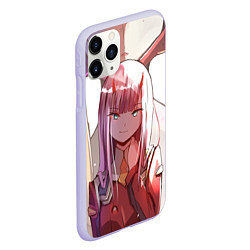 Чехол iPhone 11 Pro матовый Darling in the FranXX, цвет: 3D-светло-сиреневый — фото 2