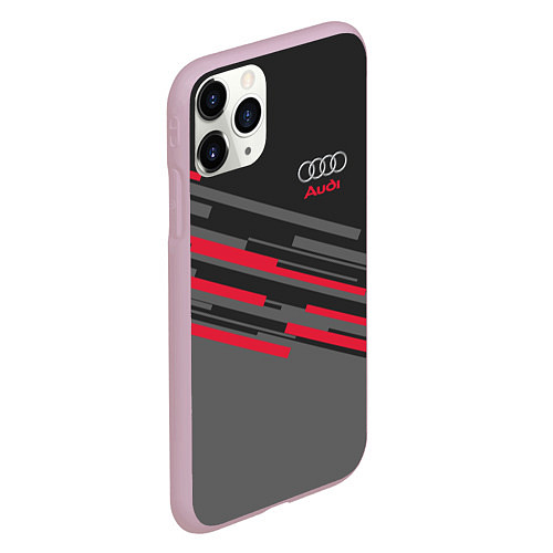 Чехол iPhone 11 Pro матовый AUDI SPORT / 3D-Розовый – фото 2